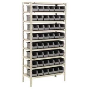 Image of Slingsby Bolt Kit 1800X900X400mm 9-Shelves 48 Bins Grey 383654