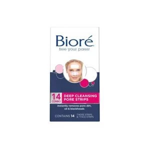 Image of Biore Deep Cleansing Pore Strips 7 Nose and 7 Face Strips