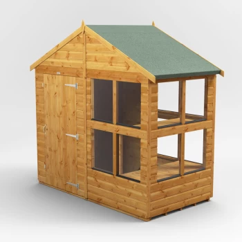 Image of Power Sheds - 4x8 Power Apex Potting Shed - Brown