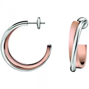 Image of Ladies Calvin Klein PVD rose plating Coil Earrings
