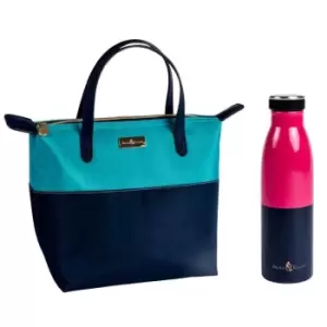 Image of Beau & Elliot Colour Block Insulated Lunch Tote & Insulated Drinks Bottle