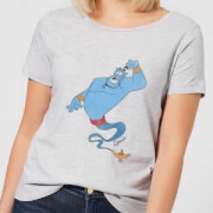 Image of Disney Aladdin Genie Classic Womens T-Shirt - Grey - M
