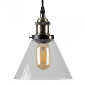 Image of Norton Steampunk Electric Pendant with Clear Glass Shade