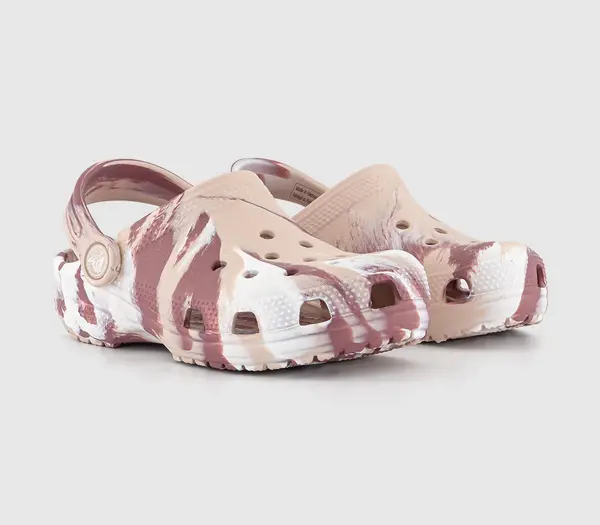 Image of Crocs Kids Classic Clog K Marbled Quartz Multi Brown/Cream, 2