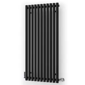 Image of Terma Rolo Room Matt Black Horizontal Or Vertical Designer Radiator, (W)590mm X (H)1200mm