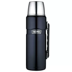 Image of Thermos Stainless Steel King Flask with Handle, 1.2L, Mid-Night Blue