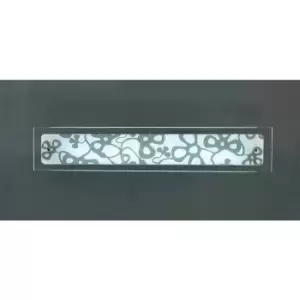 Image of Diyas - Wall light Euphoria 1 Bulb T5 Medium Bar, polished chrome/white opal glass
