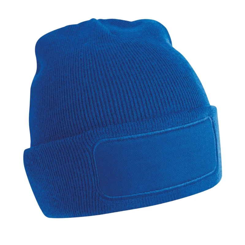 Image of Beechfield Beechfield Men Patch Beanie in Pale Blue Pale Blue One Size Male 5063527292490