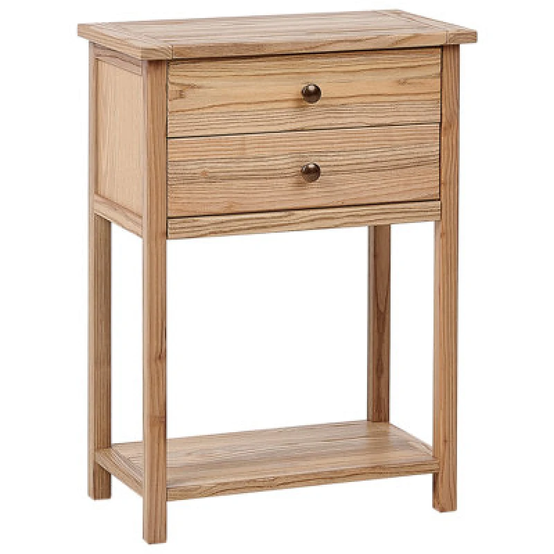 Image of Beliani Console Table Salton Sassafras Wood Brown