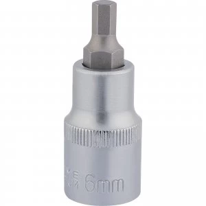 Image of Draper Expert 1/2" Drive Hexagon Socket Bit Metric 1/2" 6mm