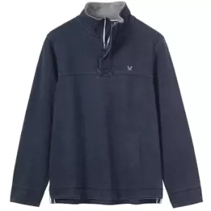 Image of Crew Clothing Mens Padstow Pique Sweat Navy Large