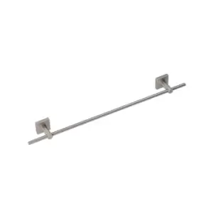 Image of Croydex Flexi-Fix Chiswick Brushed Silver Effect Wall-Mounted Towel Ring (W)152mm