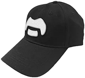 Image of Frank Zappa - White Moustache Mens Baseball Cap - Black