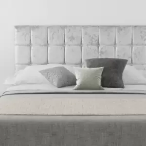 Image of Sinatra Upholstered Headboard, Mirazzi Velvet, Silver - Headboard 60cm Size Single (90x190)