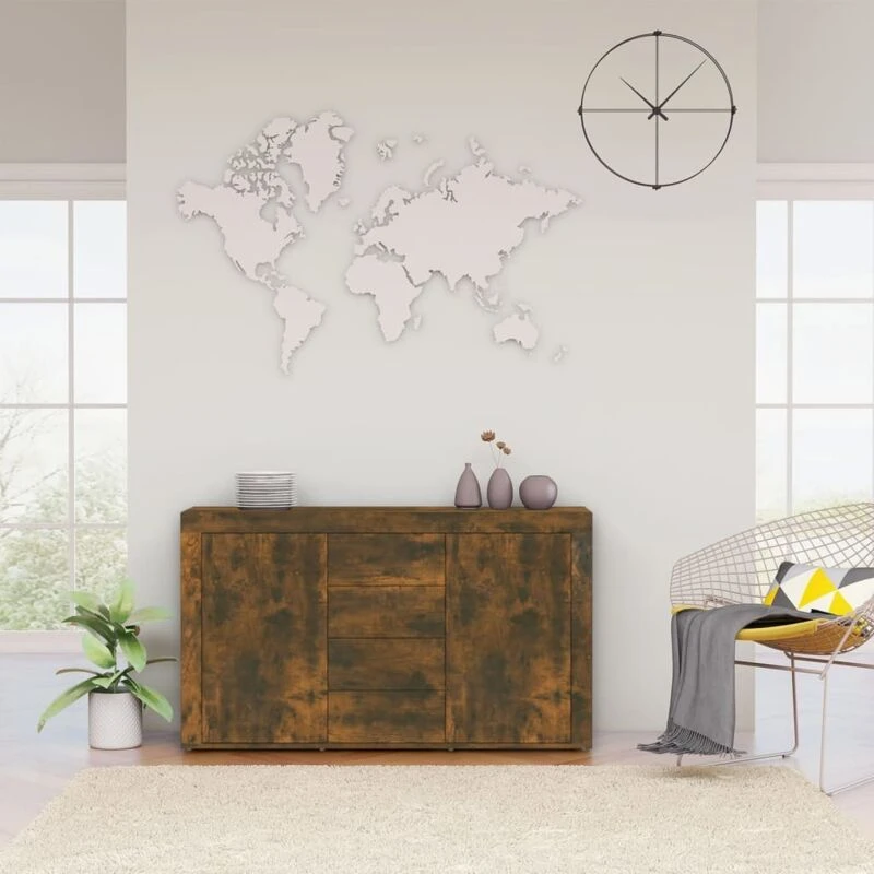 Image of VIDAXL Sideboard Smoked Oak 120x36x69cm Engineered Wood Vidaxl 8720286952764