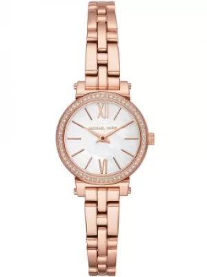 Image of Michael Kors Petite Sofie Rose Tone Bracelet Watch MK3834