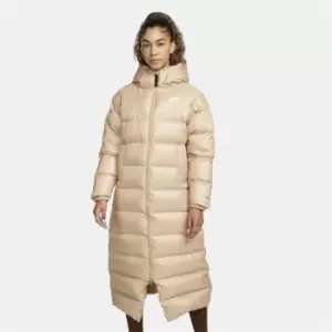 Image of Nike ThermaFit City Hood Parka Jacket Womens - Beige