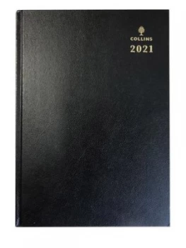 Image of Collins 47 A4 2 Pages per Day 2021 Diary Black