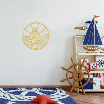 Image of Beacon - Gold Gold Decorative Metal Wall Accessory