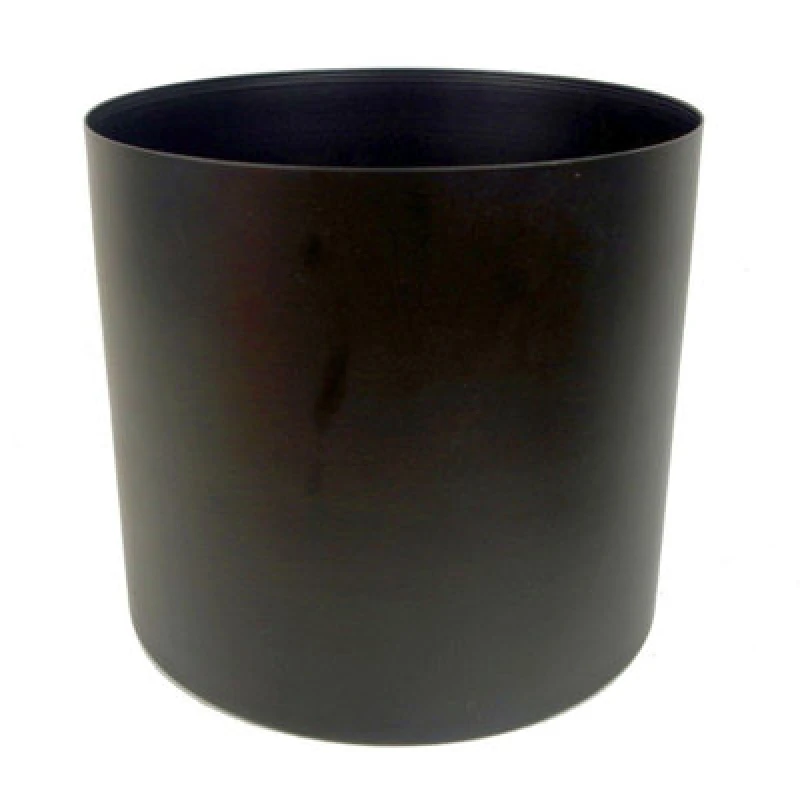 Image of Leaf Modern Metal Planter 18Cm Smooth Black