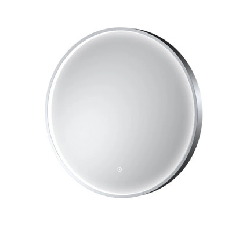 Image of Hudson Reed Mensa Wall Hung LED Touch Sensor Mirror, Contemporary Round Bathroom Mirror In Chrome Finish, 600X600mm