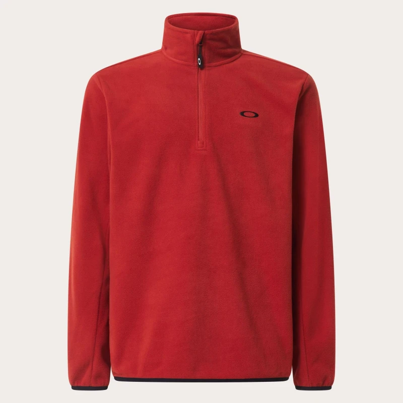 Image of Oakley Mens Maple Ridge Half Zip Stretch Breathable Fleece Flame Red male Small
