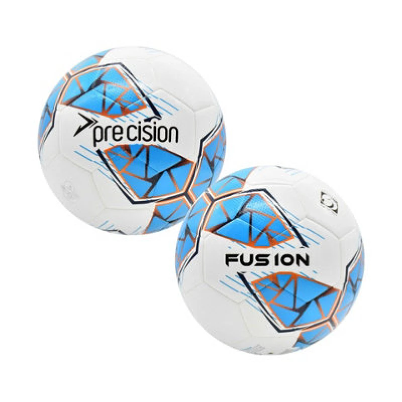 Image of Precision Fusion Fifa Basic Training Ball White/cyan/orange/grey (5)