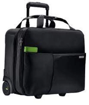 Image of Leitz Black Complete 2-wheel Hand Luggage Trolley Smart Traveller