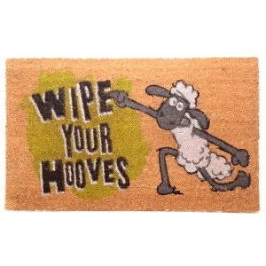 Image of Shaun the Sheep Wipe Your Hooves Coir Door Mat