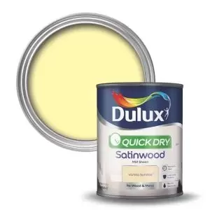 Image of Dulux Quick Dry Vanilla Sundae Satinwood Mid Sheen Paint 750ml