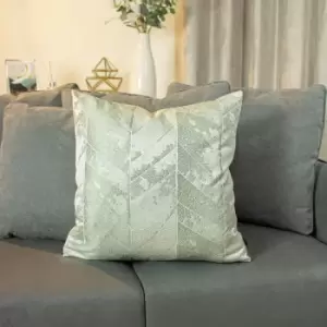 Image of Ashley Wilde - Myall Delicate Leaf Cushion Cover, Celadon/Eau De Nil, 50 x 50 Cm