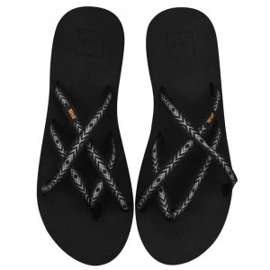 Image of Teva Olowa Ladies Flip Flops - Black/Grey