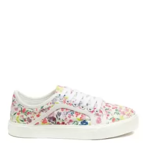 Image of Rocket Dog Esme White Britton Floral Platform Trainer