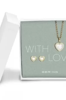 Image of Ladies Bering Jewellery With Love Gift Set 428-712-Gold