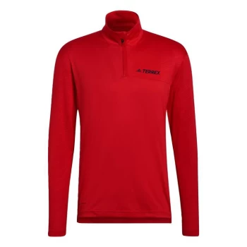 Image of adidas Terrex Multi Half-Zip Tee Mens - Red