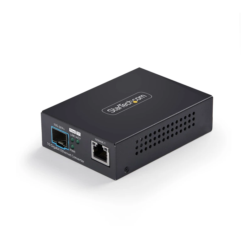 Image of StarTech.com 10GbE SFP+ Fiber Media Converter. 10 Gigabit Ethernet RJ-