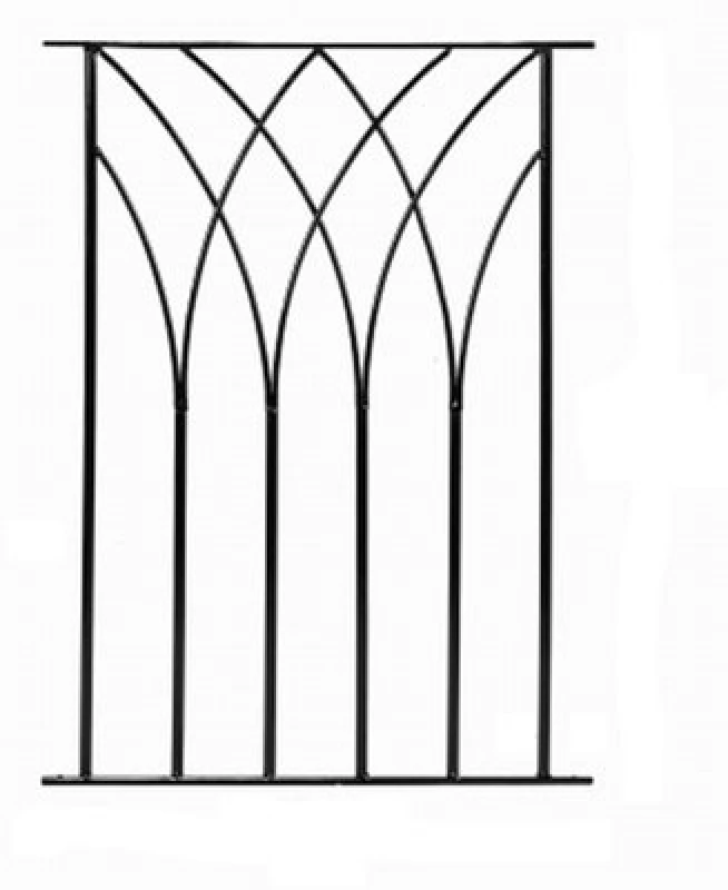 Image of Burbage Iron Craft Bala Large Metal Deck Decking Infill Fence Panel 280mm Wide X 770mm High Dpbs
