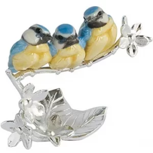 Image of Arora Natures Realm Blue Tit Chicks Bird Figurine, Multicolour, One Size