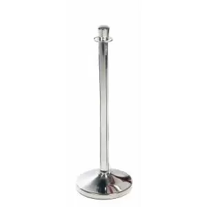 Image of Obex Barriers Stainless Steel Top Hat Head Post with Black Rope