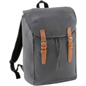 Image of Quadra Vintage Rucksack / Backpack (Pack of 2) (One Size) (Graphite Grey) - Graphite Grey