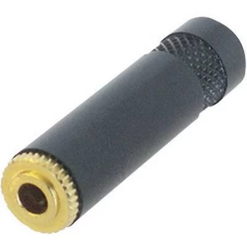 Image of 3.5mm audio jack Socket straight Number of pins 3 Stereo Black Rean AV NYS 240 BG