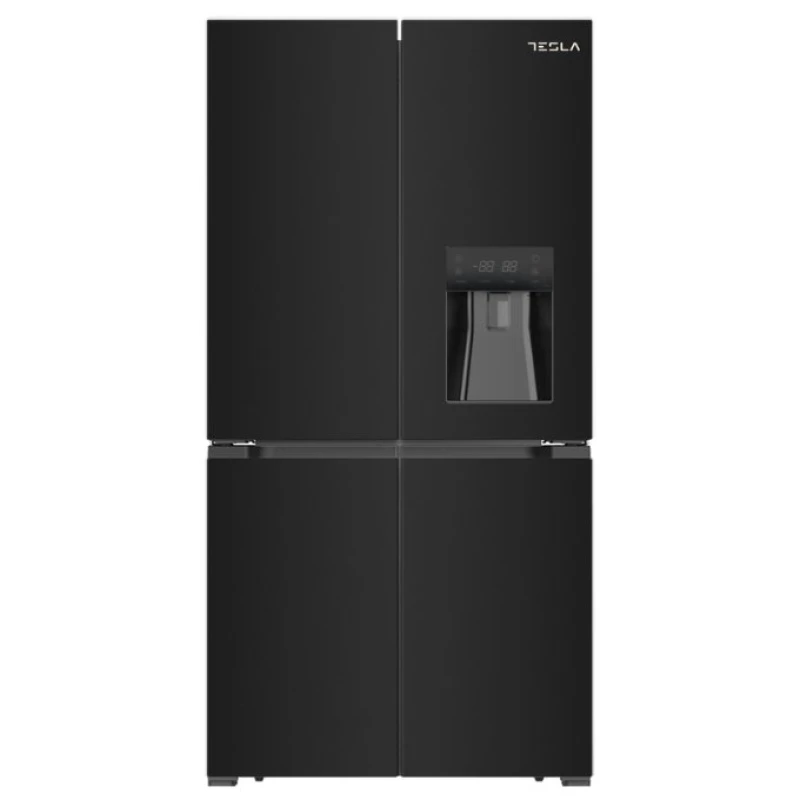 Image of Tesla T560FDB Four Door Fridge Freezer With Water Dispenser Non Plumbed - BLACK T560FDB