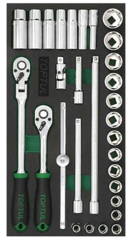 Image of TOPTUL GVA3002 Tool Module Length: 192mm, Width: 375mm, Number of tools: 30, Spanner Size: 21,22,24 Tool Module (5618)