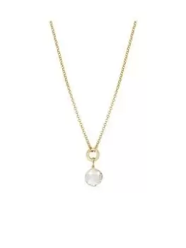 Image of Mood Gold Crystal Round Short Pendant Necklace, One Colour, Women