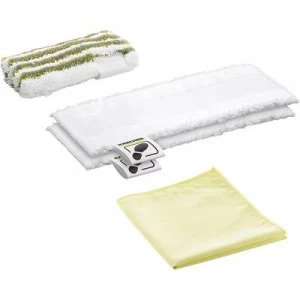Image of Kaercher 2.863-266.0 Microfibre cloth set (bathroom) 1 Set White, Yellow