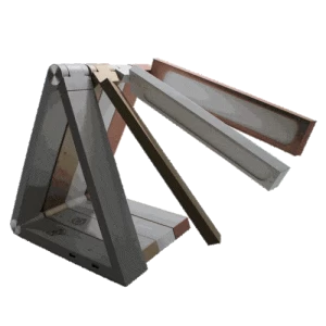 Image of Greenhall Lighting Prism Adjustable Colour Temperature Triangular Desk Lamp - Silver