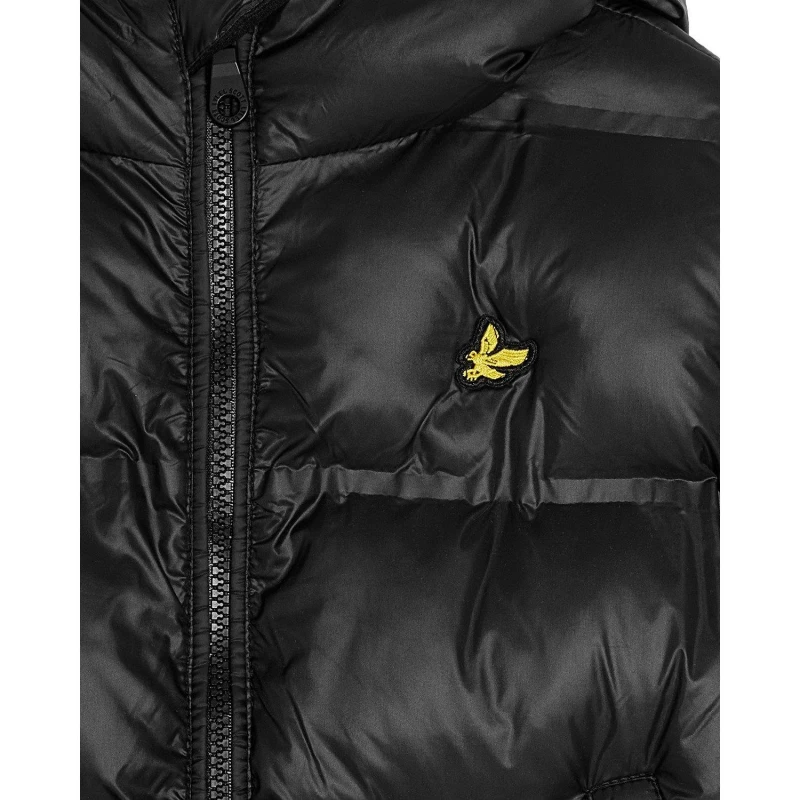 Image of Lyle and Scott Kids Cropped Short Puffer Jacket Jet Black male 8-9 Years