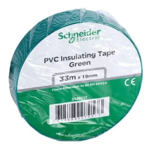 Image of Schneider Electric 2420117 PVC Tape 19mm x 33m Green
