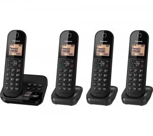 Image of Panasonic KX-TGC424EB Cordless Phone With Answering Machine Quad Handsets
