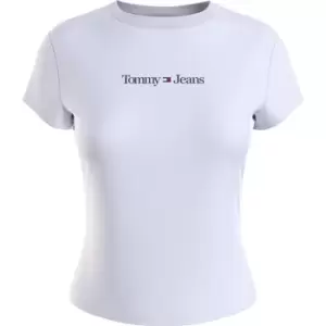 Image of Tommy Jeans Tjw Bby Serif Linear Ss - White